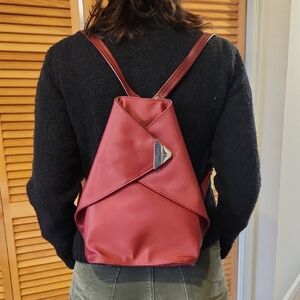 French elegant Burgundy Backpack